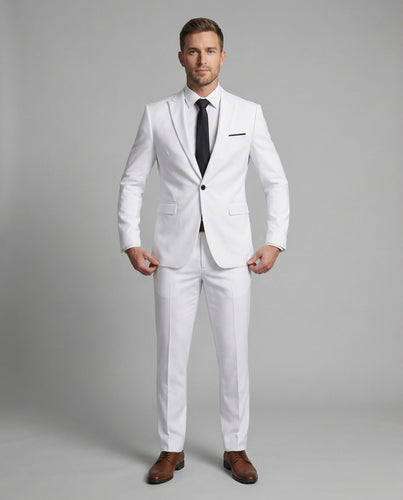 Herren eleganter taillierter Hochzeitsanzug