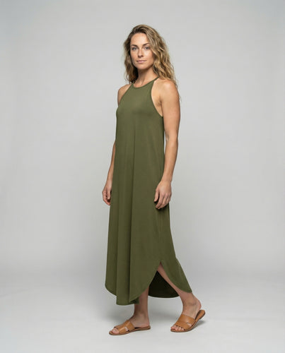 Damen lässiges Strand-Maxikleid im Racerback-Stil