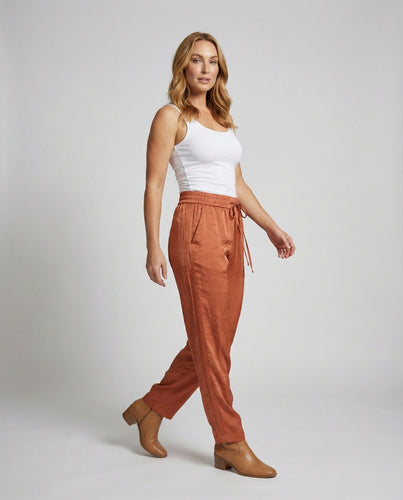Damen lockere Hochbund-Hose mit Jacquardstruktur