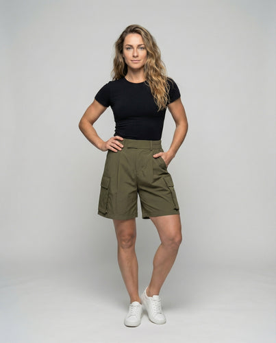 Damen Cargo-Shorts mit Kellerfalten