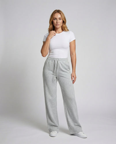 Damen hochgeschnittene Lounge-Jogginghose aus Baumwollmix