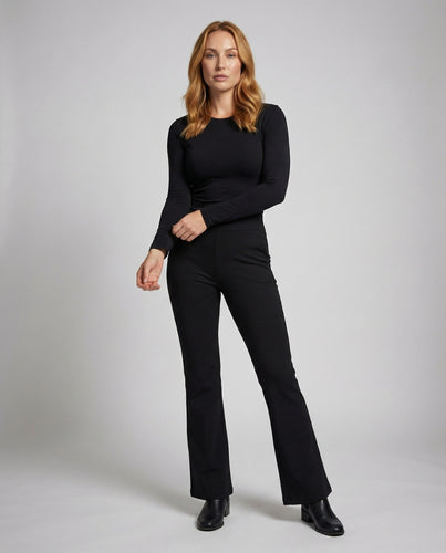 Damen figurformende High-Waist Schlaghose