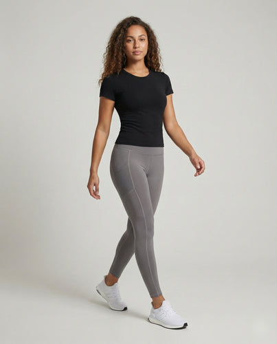 Damen formende Trainingsleggings mit Netz-Tasche