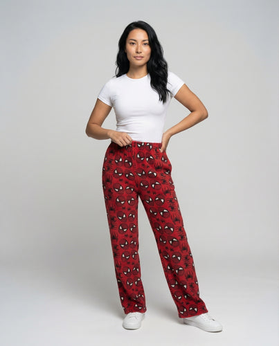 Damen Mikrofleece-Loungehose mit Masken-Allover