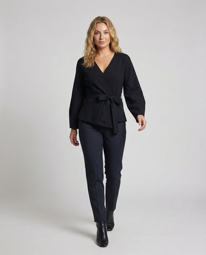 Damen gewickelte Kimono-Jacke mit Taillengürtel