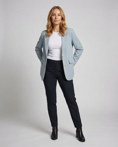Damen Trendy Kastige Kurzblazer