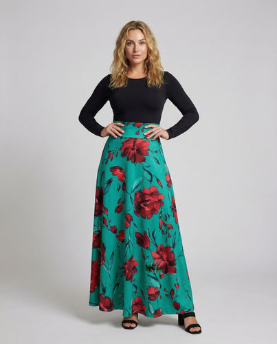 Damen Raffinierte Zweiteiler-Optik Maxikleid