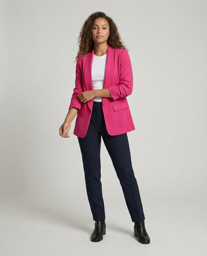Damen Funktionale Klappentaschen Longblazer
