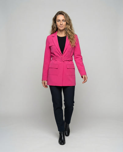 Damen Akurate Quadratgürtel Blazer-Mantel