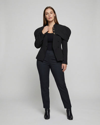 Damen Exklusive Schultercape Designer-Blazer