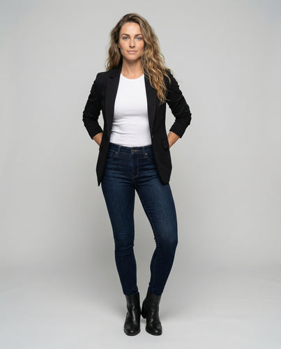 Damen Formelle Reverskragen Longblazer