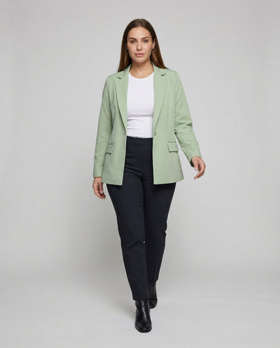Damen Puristische Unstrukturierte Longblazer