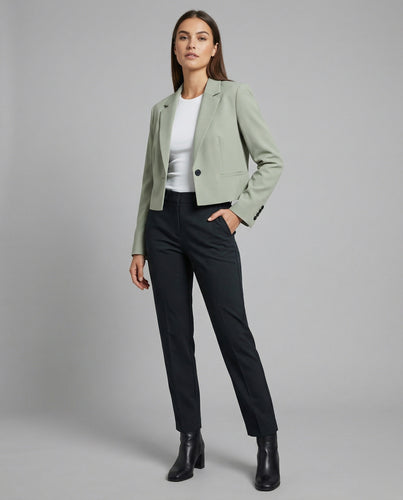 Damen Noble Satinfutter Kurzblazer