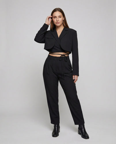 Damen Starke Schulterbetonte Blazer-Jäckchen
