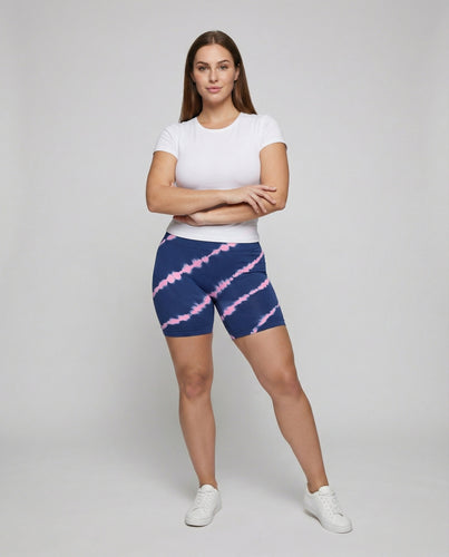 Damen taillenformende Radler-Leggings aus Jersey