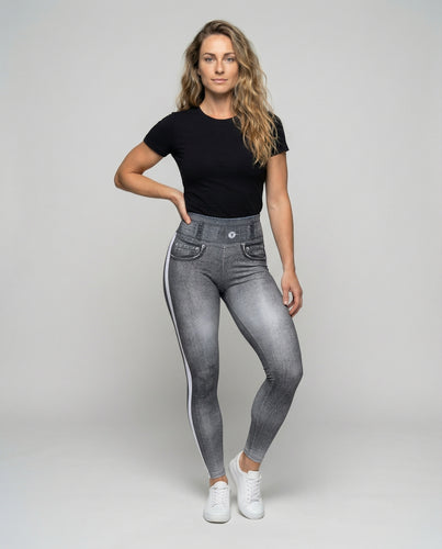 Damen Kontur-Leggings in Jeansoptik mit Po-Lift