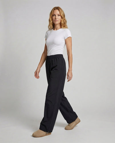 Damen weite Nylon-Freizeithose mit Tunnelzug