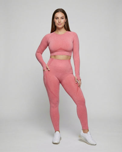 Damen nahtlose Sportleggings mit formender Po-Partie