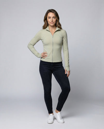 Damen Sportliche Funktionsmaterial Funktionsjacke