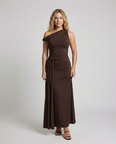 Damen Lange Taillenpartie Jerseykleid