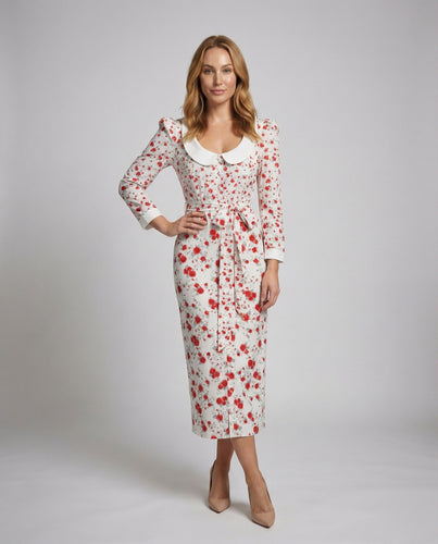 Damen Lange Taillenbindegürtel Schürzenkleid
