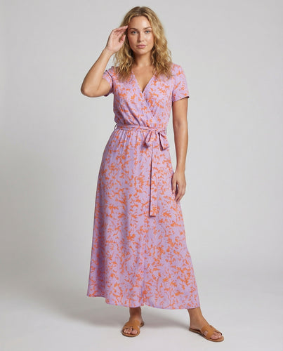 Damen Leichte Wickel-Taille Reisesommer-Maxikleid