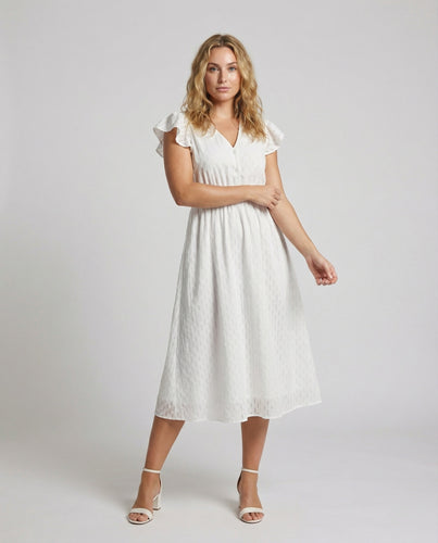 Damen Schicke Taillenpasse Midikleid