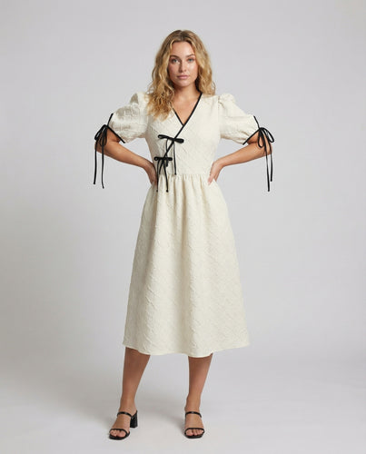 Damen Romantische Strukturierte-Empire Empire-Midikleid