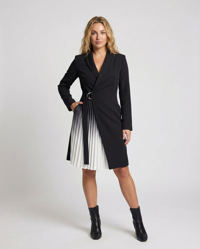 Damen Förmliche Taillenschlaufe Sakkokleid