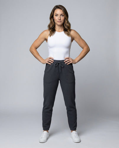 Damen Bequeme Tunnelzugbund Waffelstrick-Loungehose