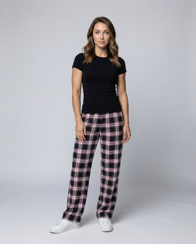 Damen Klassische Karomuster Loungehose