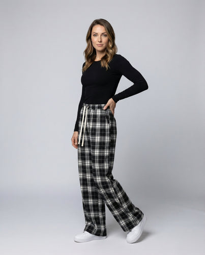 Damen Luftige Palazzo-Schnitt Loungehose