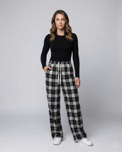 Damen Lässige Karomuster Karohose