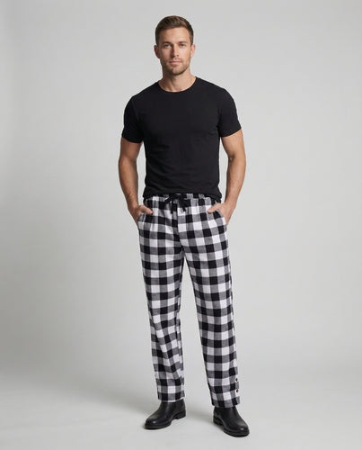 Herren Bequeme Flanell-Optik Loungehose