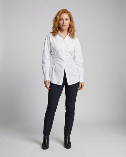 Damen Longblazer Tailliert Asymmetrisch
