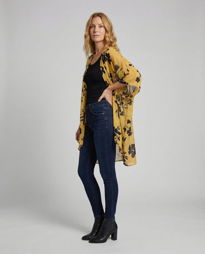Damen Chiffon Kimono Floral