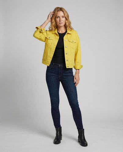 Damen Jeansjacke Cropped Boxy