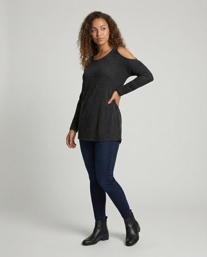 Damen Langarmshirt Tunika Lässig