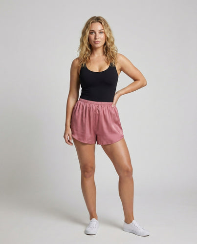 Damen Satin Schlafshorts Leicht