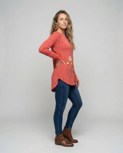 Damen Longsleeve-Tunika Locker Floral