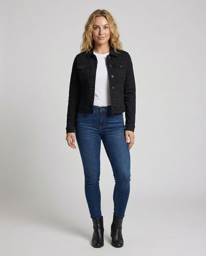 Damen Stretch-Jeanshotpants Taillenbetont