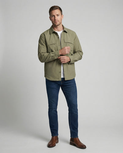 Herren Hemdjacke Funktional Brusttaschen