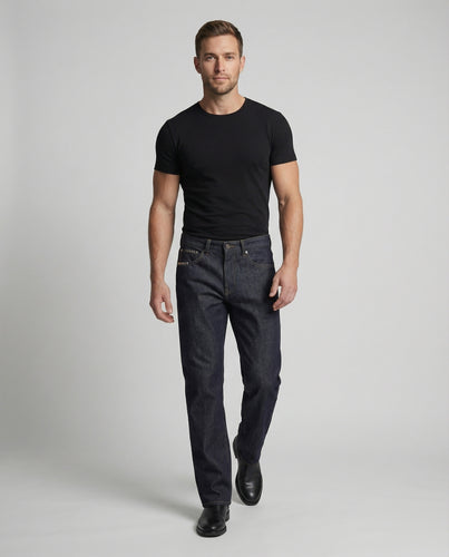 Herren Jeans Gerade Unverwaschen Beinform