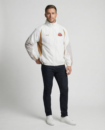 Unisex Trainingsjacke Retro Stehkragen Logopatch
