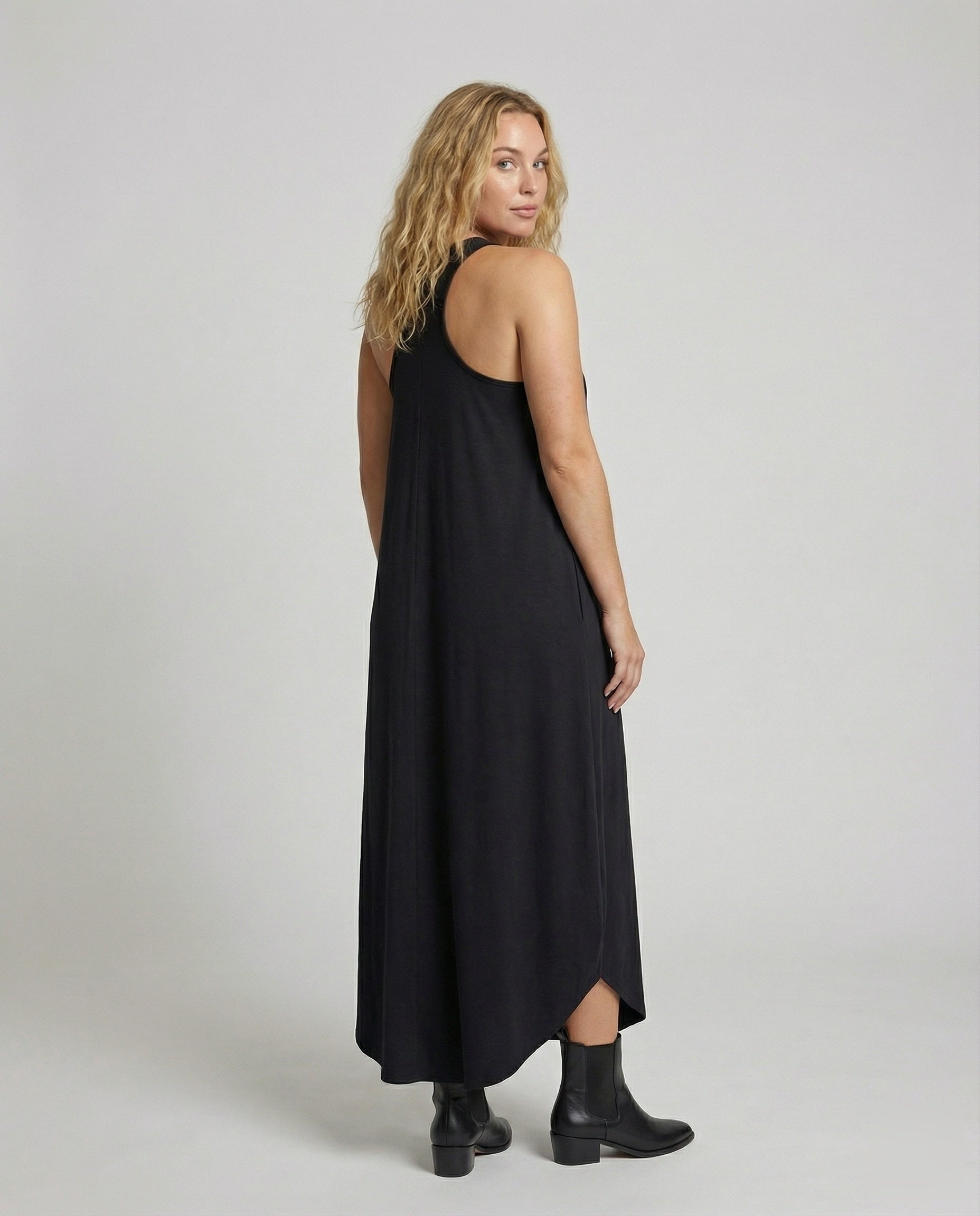 Damen Tulpen Maxikleid mit schmalen Trägern