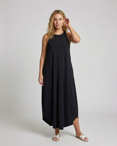 Damen Tulpen Maxikleid mit schmalen Trägern
