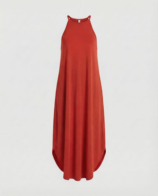 Damen Tulpen Maxikleid mit schmalen Trägern