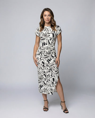 Damen Knöchellanges Raffung Jersey-Maxikleid
