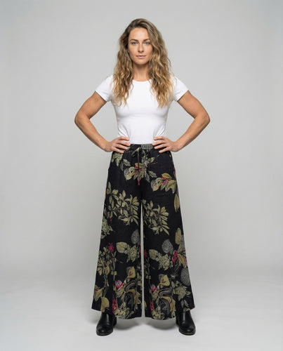 Damen nan fließender Maxirock mit hohem Komfortbund, weitem Tellerrock und lässigem Blumendessin R&B