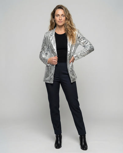 Damen nan Paillettenblazer im Oversize-Schnitt mit kastiger Silhouette R&B